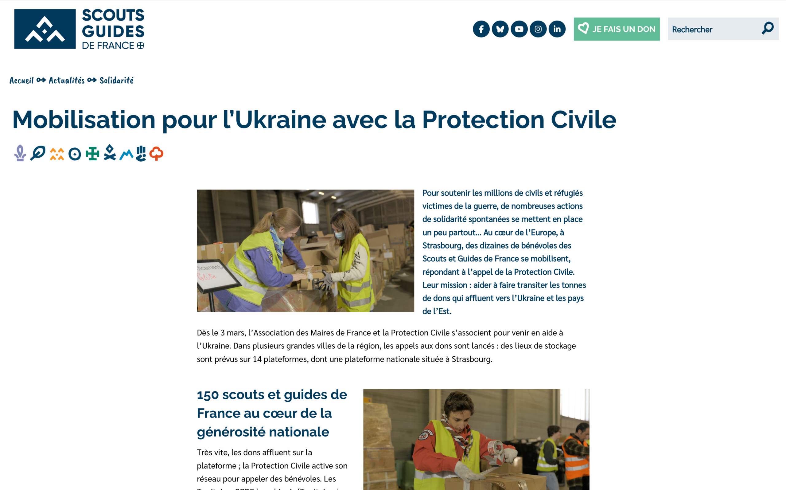 Reportage photo Ukraine Martin Faure pour les SGDF